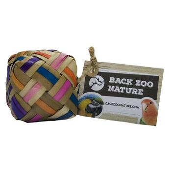  Back Zoo Nature Coloured Woven Cube Vogelspielzeug Würfel 6cm 