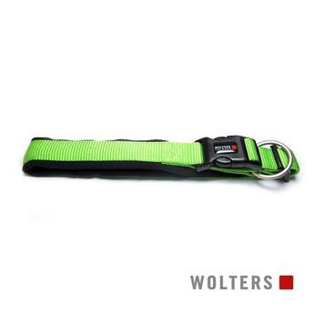 Wolters Cat & Dog Halsband Professional Comfort extra breit Gr. M 60-70cm x 45mm  kiwi/schwarz